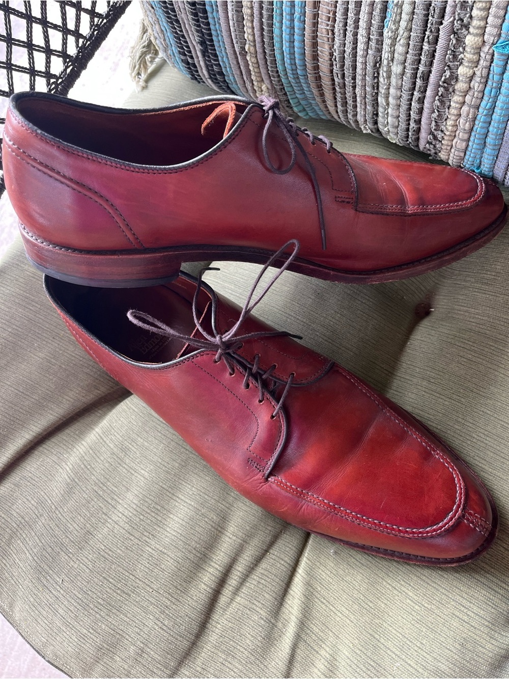 Allen Edmonds Chili Leather Brown Split men’s shoes - Picture 5 of 6